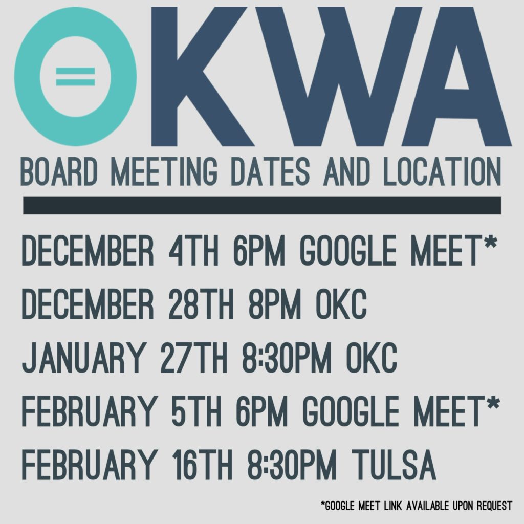 OKWA Board Meeting Schedule Oklahoma Kids Wrestling Association
